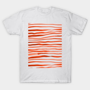 Irregular watercolor lines - orange T-Shirt